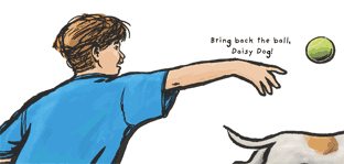 Boy throws the ball