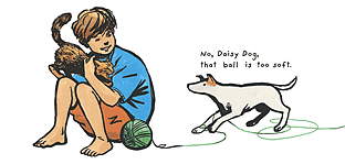 Daisy has brought back a golf ball.